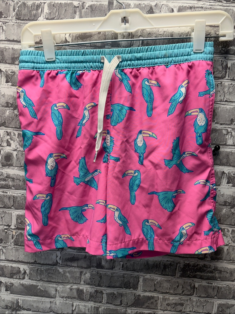 Chubbies Tropical Toucan Print Swim‎ Shorts - Pink & Teal